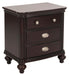 Marston 3 Drawer Nightstand in Dark Cherry 2615DC-4 - U&U Home Budget Furniture (Carteret, NJ)