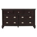 Marston 7 Drawer Dresser in Dark Cherry 2615DC-5 - U&U Home Budget Furniture (Carteret, NJ)