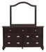Marston Mirror in Dark Cherry 2615DC-6 - U&U Home Budget Furniture (Carteret, NJ)