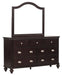 Marston Mirror in Dark Cherry 2615DC-6 - U&U Home Budget Furniture (Carteret, NJ)