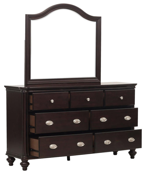 Marston Mirror in Dark Cherry 2615DC-6 - U&U Home Budget Furniture (Carteret, NJ)