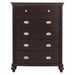 Marston 5 Drawer Chest in Dark Cherry 2615DC-9 - U&U Home Budget Furniture (Carteret, NJ)