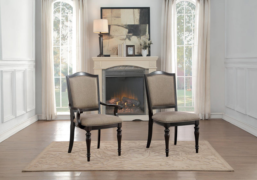 Marston Arm Chair in Dark Cherry (Set of 2) - U&U Home Budget Furniture (Carteret, NJ)
