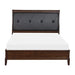 Cotterill Queen Upholstered Sleigh Bed in Cherry 1730-1 - U&U Home Budget Furniture (Carteret, NJ)