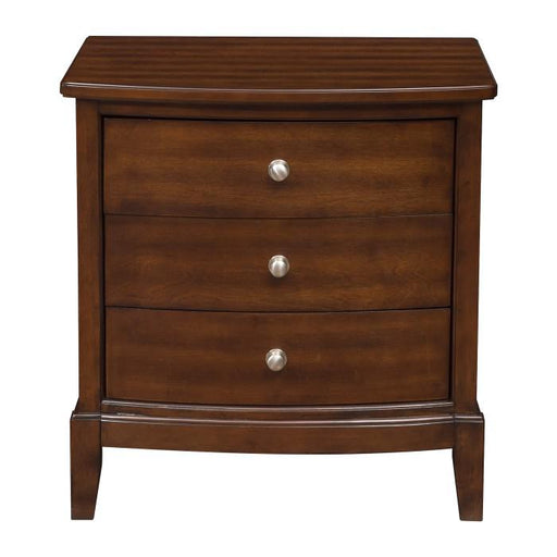 Cotterill 3 Drawer Nightstand in Cherry 1730-4 - U&U Home Budget Furniture (Carteret, NJ)
