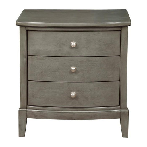 Cotterill 3 Drawer Nightstand in Gray 1730GY-4 - U&U Home Budget Furniture (Carteret, NJ)