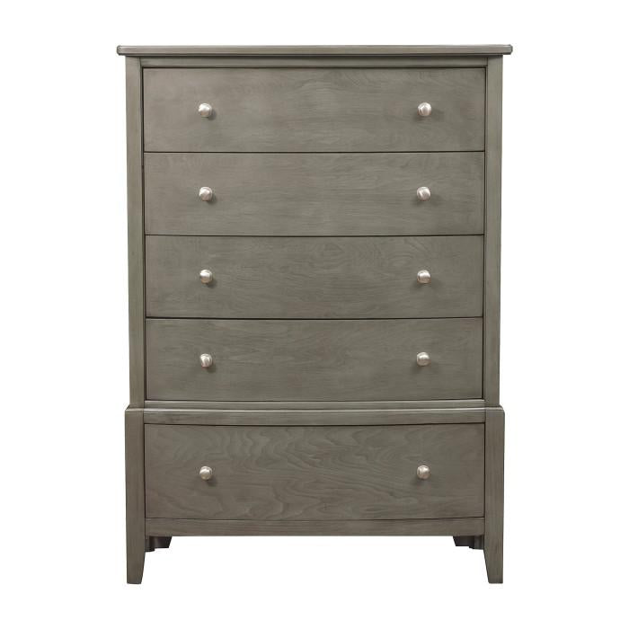 Cotterill 5 Drawer Chest in Gray 1730GY-9 - U&U Home Budget Furniture (Carteret, NJ)