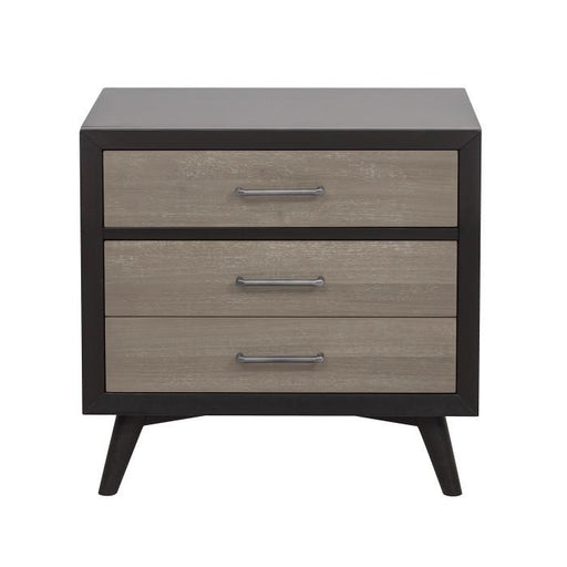Raku 3 Drawer Nightstand in Gray 1711-4 - U&U Home Budget Furniture (Carteret, NJ)