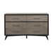 Raku 6 Drawer Dresser in Gray 1711-5 - U&U Home Budget Furniture (Carteret, NJ)
