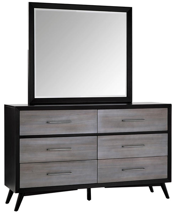 Raku 6 Drawer Dresser in Gray 1711-5 - U&U Home Budget Furniture (Carteret, NJ)