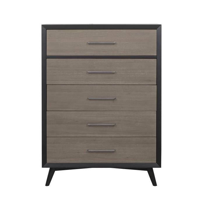 Raku 5 Drawer Chest in Gray 1711-9 - U&U Home Budget Furniture (Carteret, NJ)