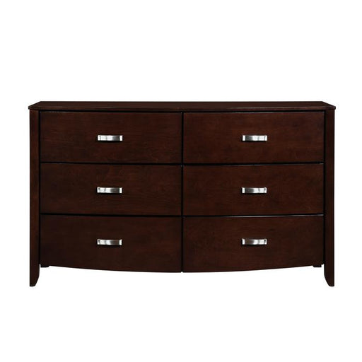 Lyric 6 Drawer Dresser in Dark Espresso 1737NC-5 - U&U Home Budget Furniture (Carteret, NJ)