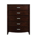 Lyric 5 Drawer Chest in Dark Espresso 1737NC-9 - U&U Home Budget Furniture (Carteret, NJ)