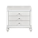Alonza 3 Drawer Nightstand in White 1845-4 - U&U Home Budget Furniture (Carteret, NJ)