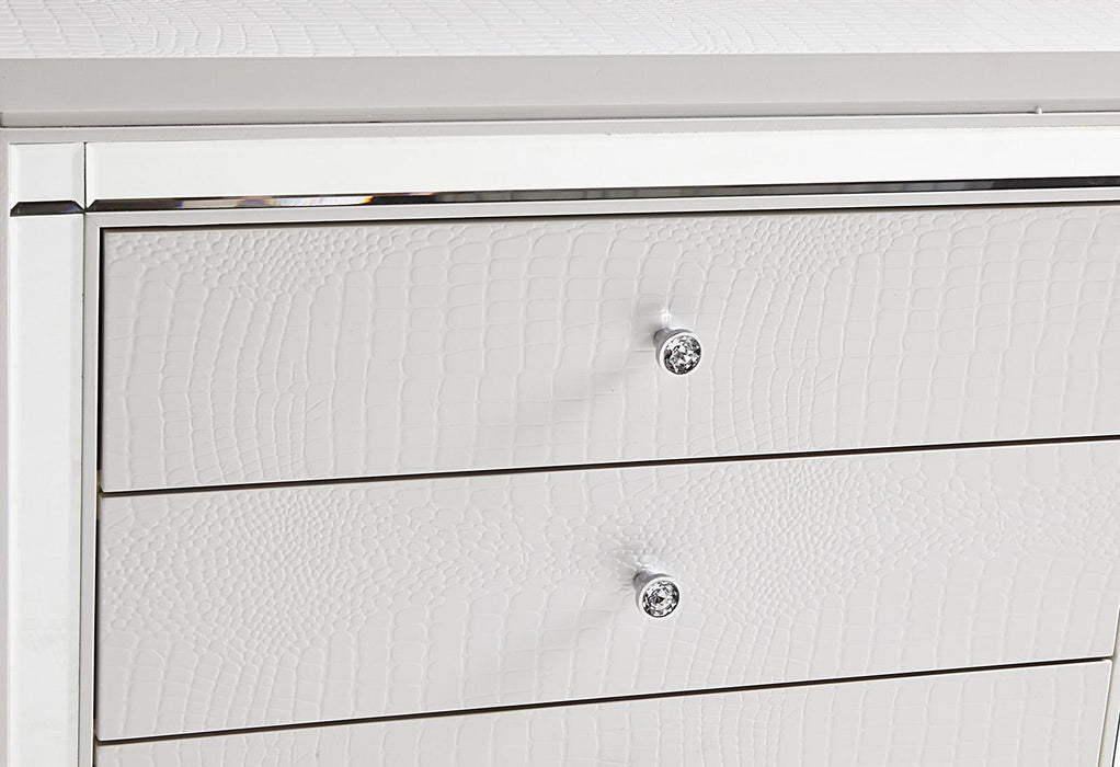 Alonza 9 Drawer Dresser in White 1845-5 - U&U Home Budget Furniture (Carteret, NJ)