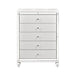 Alonza 5 Drawer Chest in White 1845-9 - U&U Home Budget Furniture (Carteret, NJ)