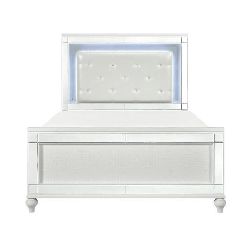 Alonza Queen LED Panel Bed 1845LED-1 - U&U Home Budget Furniture (Carteret, NJ)