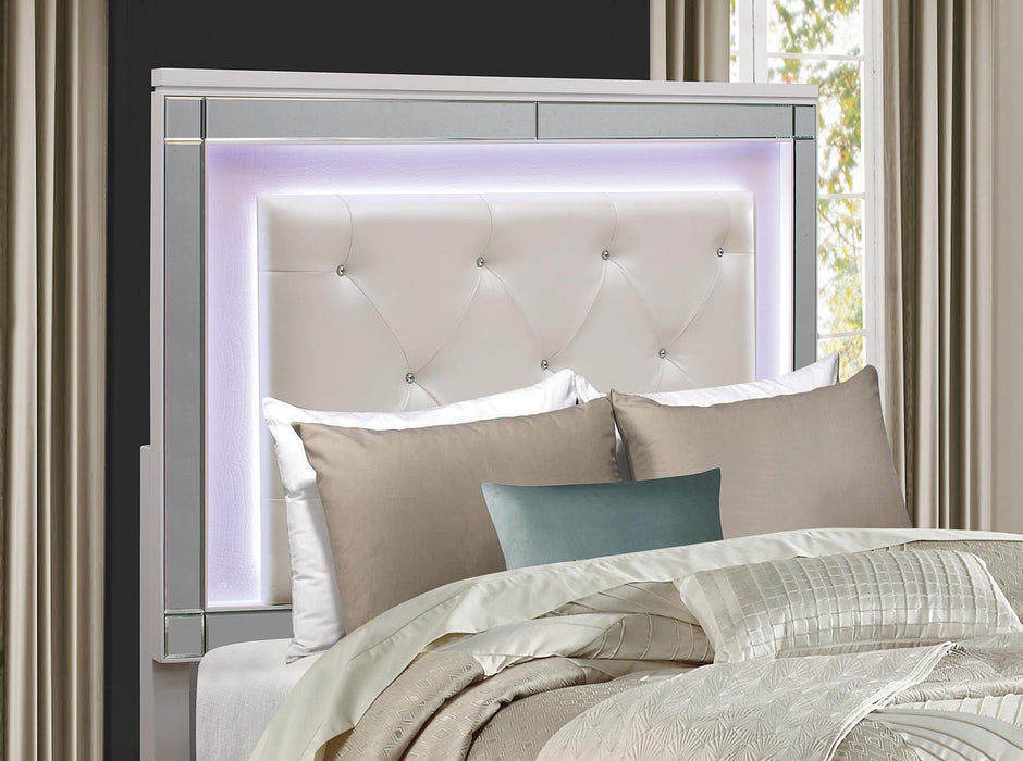 Alonza Queen LED Panel Bed 1845LED-1 - U&U Home Budget Furniture (Carteret, NJ)