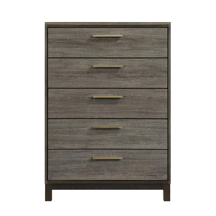 Vestavia 5 Drawer Chest in Gray 1936-9 - U&U Home Budget Furniture (Carteret, NJ)