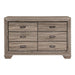 Beechnut 6 Drawer Dresser in Natural 1904-5 - U&U Home Budget Furniture (Carteret, NJ)
