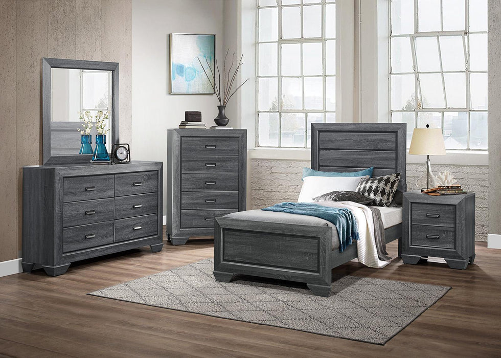 Beechnut Full Bed in Gray - U&U Home Budget Furniture (Carteret, NJ)
