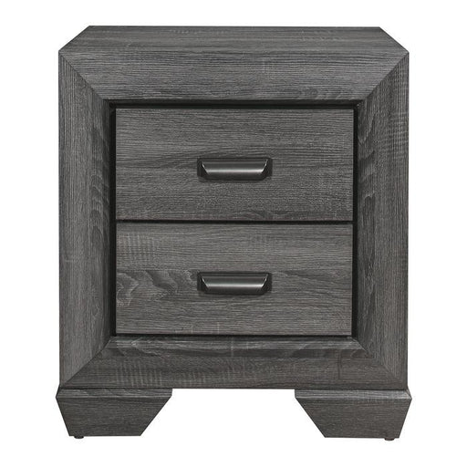 Beechnut 2 Drawer Nightstand in Gray 1904GY-4 - U&U Home Budget Furniture (Carteret, NJ)