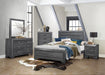 Beechnut 2 Drawer Nightstand in Gray 1904GY-4 - U&U Home Budget Furniture (Carteret, NJ)