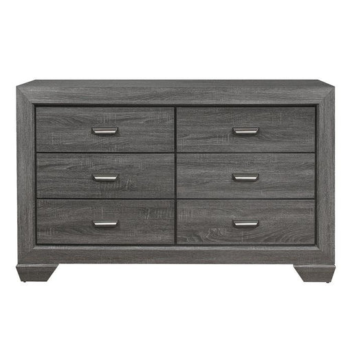 Beechnut 6 Drawer Dresser in Gray 1904GY-5 - U&U Home Budget Furniture (Carteret, NJ)