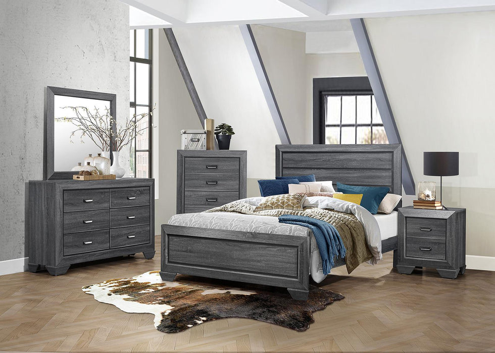 Beechnut Mirror in Gray 1904GY-6 - U&U Home Budget Furniture (Carteret, NJ)