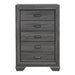 Beechnut 5 Drawer Chest in Gray 1904GY-9 - U&U Home Budget Furniture (Carteret, NJ)
