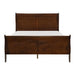 Mayville Queen Sleigh Bed in Brown Cherry - U&U Home Budget Furniture (Carteret, NJ)