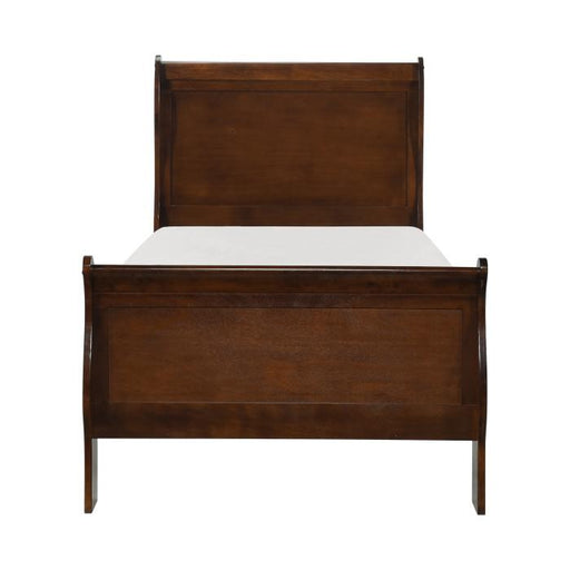 Mayville Twin Sleigh in Brown Cherry 2147T-1 - U&U Home Budget Furniture (Carteret, NJ)