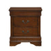 Mayville 2 Drawer Nightstand in Brown Cherry 2147-4 - U&U Home Budget Furniture (Carteret, NJ)