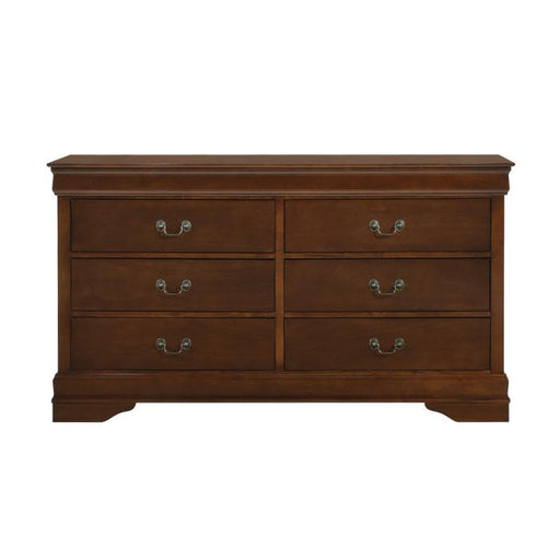 Mayville 6 Drawer Dresser in Brown Cherry 2147-5 - U&U Home Budget Furniture (Carteret, NJ)