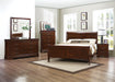 Mayville Mirror in Brown Cherry 2147-6 - U&U Home Budget Furniture (Carteret, NJ)