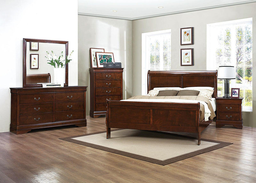 Mayville Mirror in Brown Cherry 2147-6 - U&U Home Budget Furniture (Carteret, NJ)