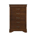 Mayville 5 Drawer Chest in Brown Cherry 2147-9 - U&U Home Budget Furniture (Carteret, NJ)