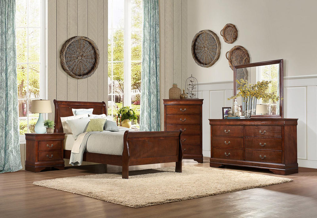 Mayville Lingerie Chest in Brown Cherry 2147-12 - U&U Home Budget Furniture (Carteret, NJ)