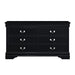 Mayville 6 Drawer Dresser in Black 2147BK-5 - U&U Home Budget Furniture (Carteret, NJ)