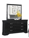 Mayville Mirror in Black 2147BK-6 - U&U Home Budget Furniture (Carteret, NJ)