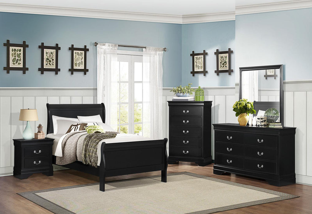 Mayville Mirror in Black 2147BK-6 - U&U Home Budget Furniture (Carteret, NJ)