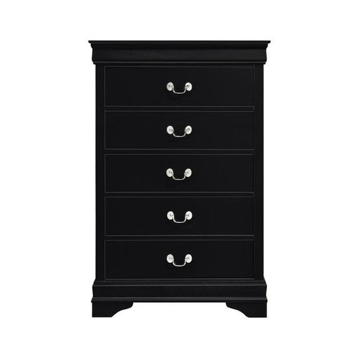 Mayville 5 Drawer Chest in Black 2147BK-9 - U&U Home Budget Furniture (Carteret, NJ)