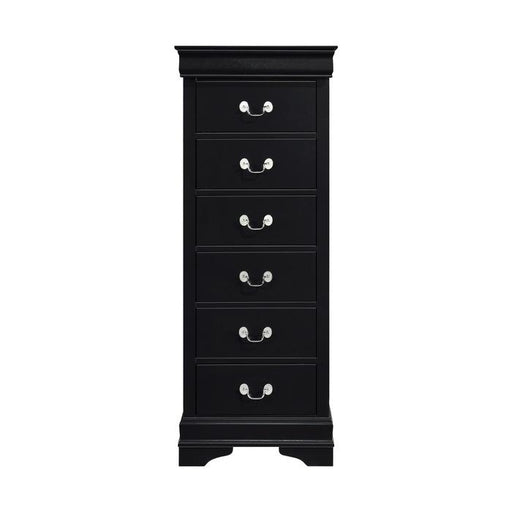Mayville 6 Drawer Lingerie Chest in Black 2147BK-12 - U&U Home Budget Furniture (Carteret, NJ)