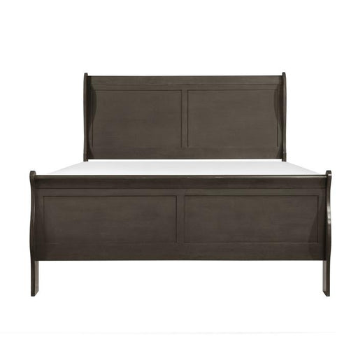 Mayville Queen Sleigh Bed in Gray - U&U Home Budget Furniture (Carteret, NJ)