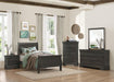 Mayville Full Sleigh Bed in Gray - U&U Home Budget Furniture (Carteret, NJ)