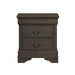 Mayville 2 Drawer Nightstand in Gray 2147SG-4 - U&U Home Budget Furniture (Carteret, NJ)