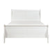 Mayville Queen Sleigh Bed in White - U&U Home Budget Furniture (Carteret, NJ)