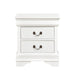 Mayville 2 Drawer Nightstand in White 2147W-4 - U&U Home Budget Furniture (Carteret, NJ)