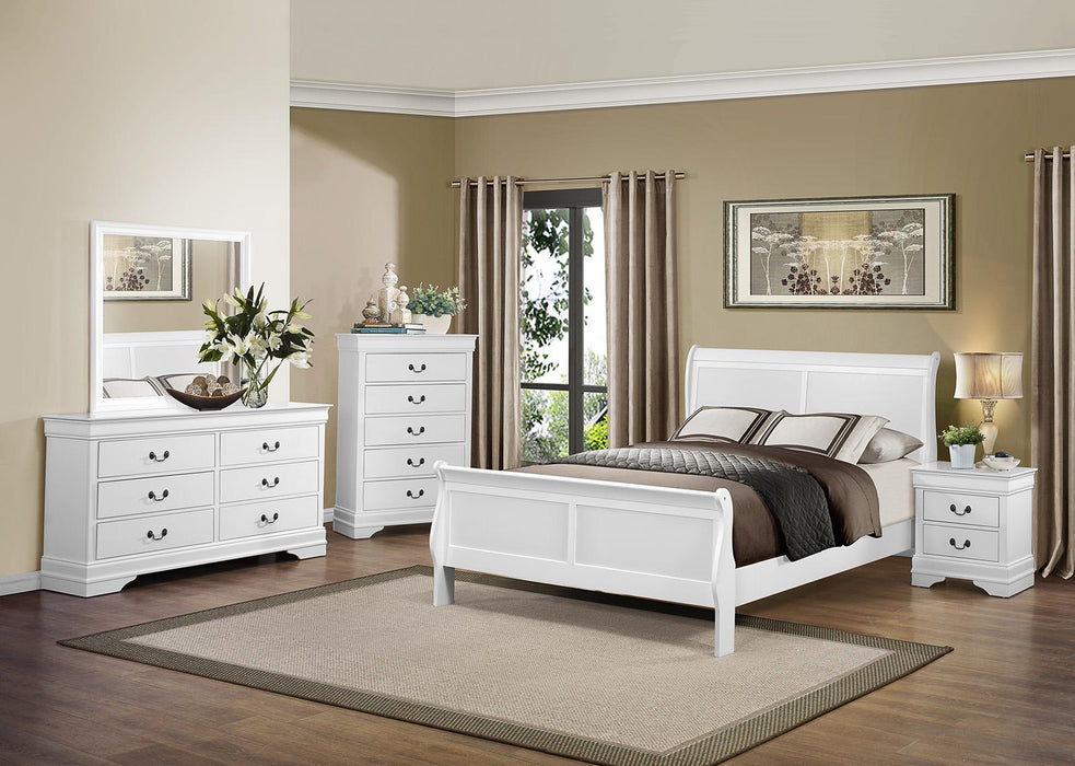 Mayville Mirror in White 2147W-6 - U&U Home Budget Furniture (Carteret, NJ)