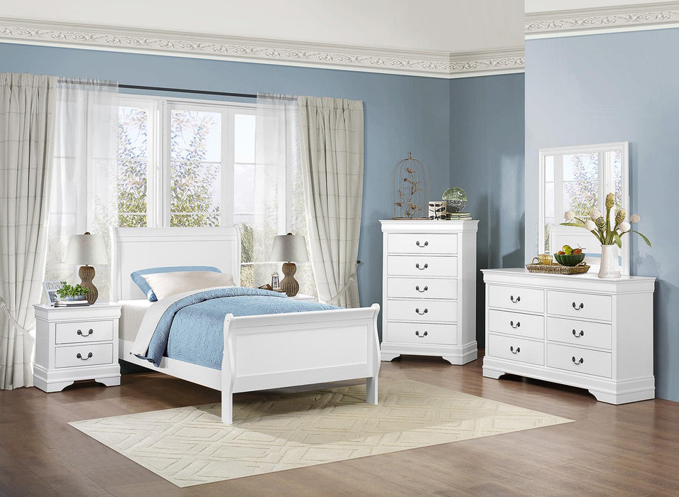 Mayville Mirror in White 2147W-6 - U&U Home Budget Furniture (Carteret, NJ)